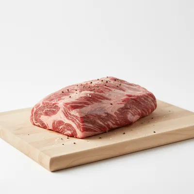 Raw beef roast on a cutting board