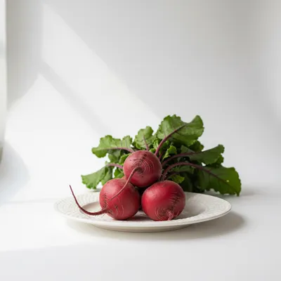 Fresh beets with greens