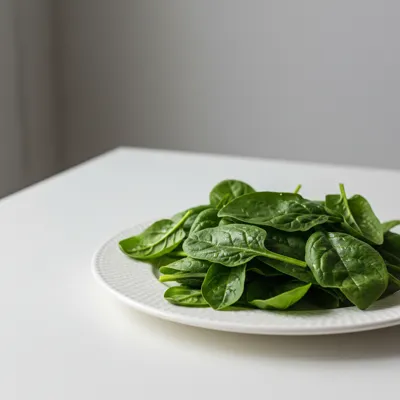 Fresh spinach leaves